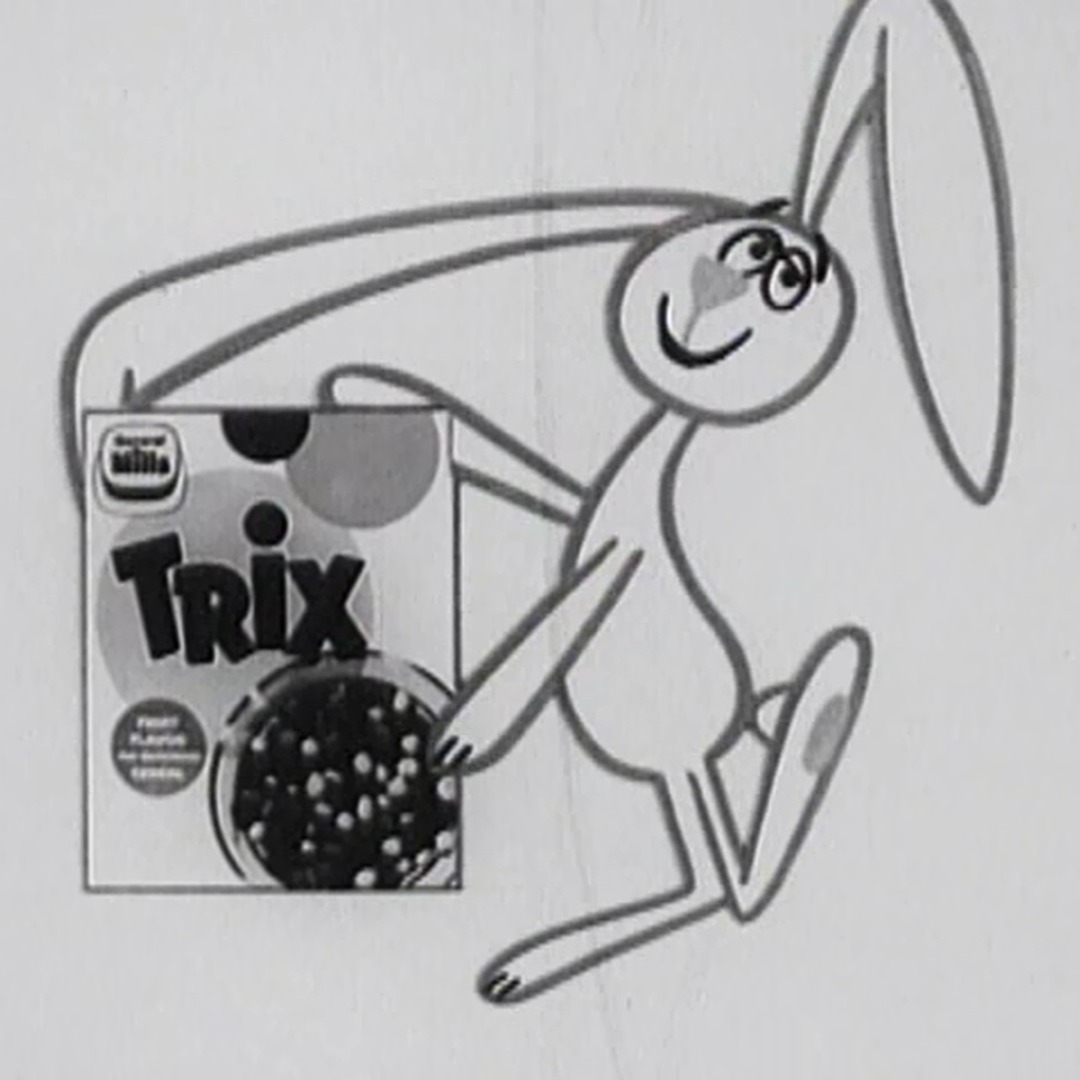 Original sketch of the Trix Rabbit