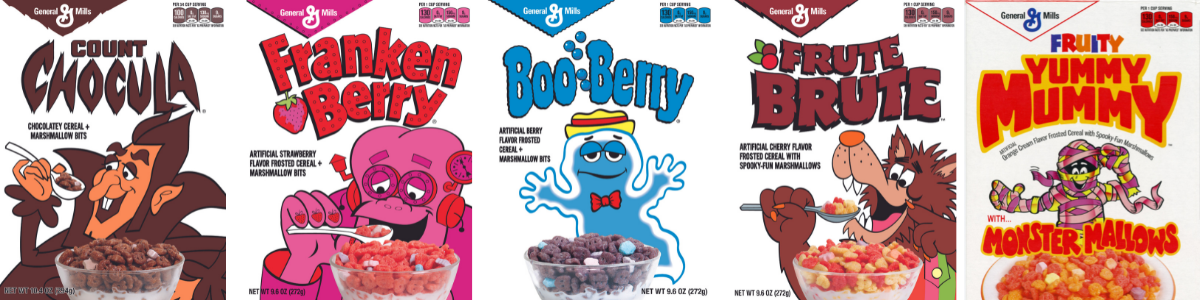 2013 retro Monster Cereal boxes