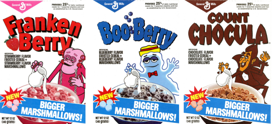 Monster cereals with bigger marshmallows