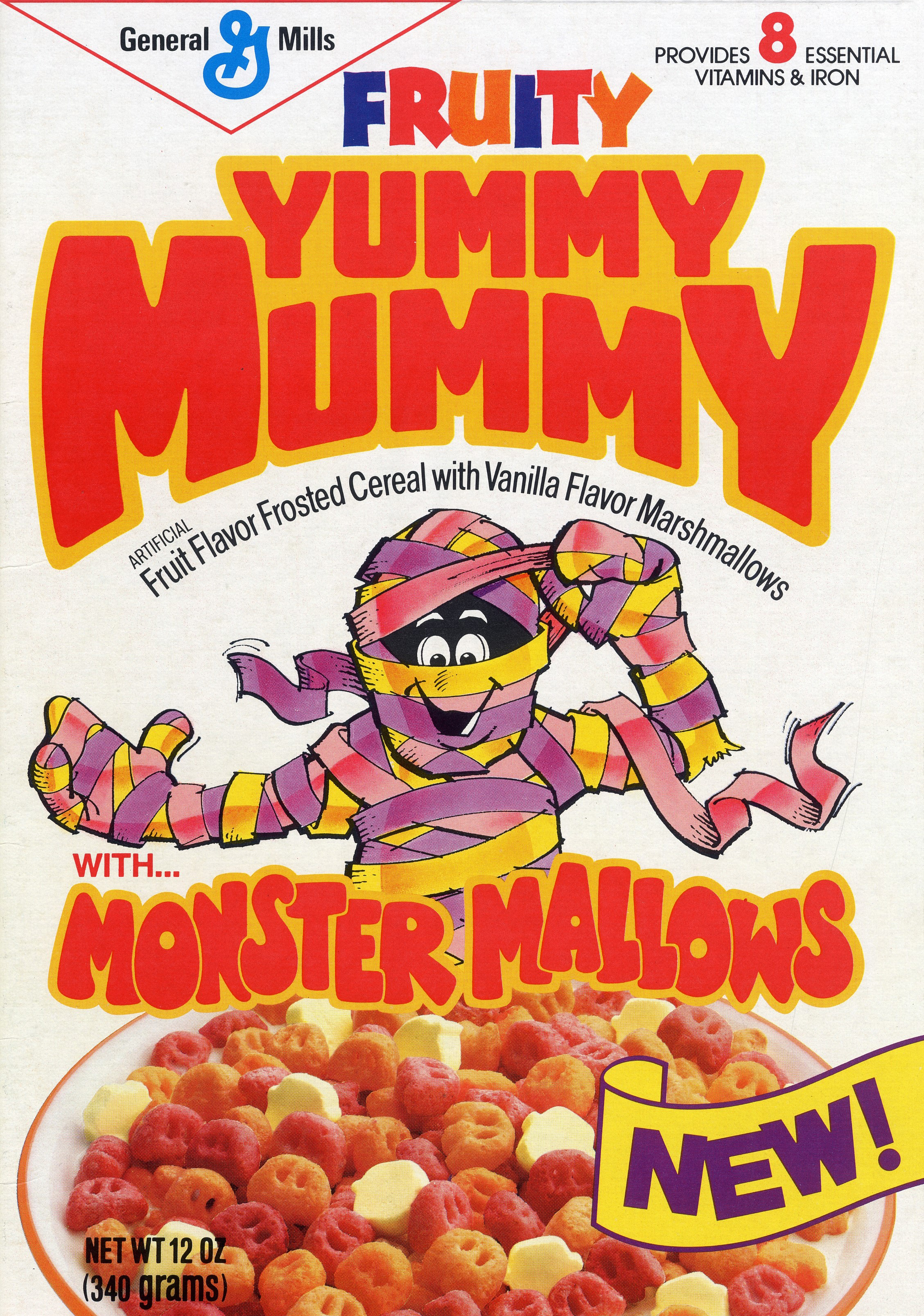 Yummy Mummy 1988 cereal box