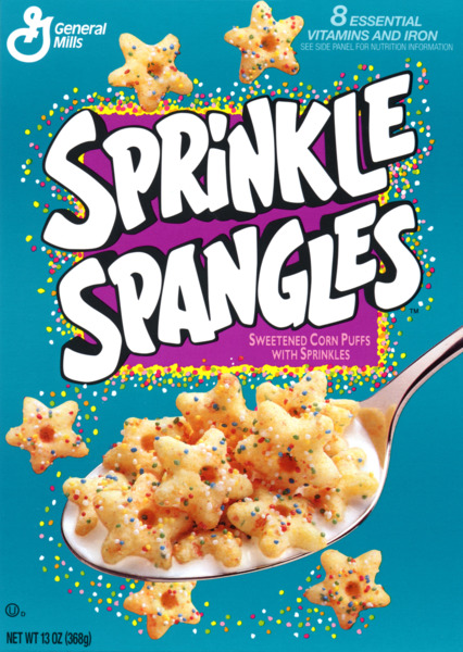 1994 Sprinkle Spangles cereal box