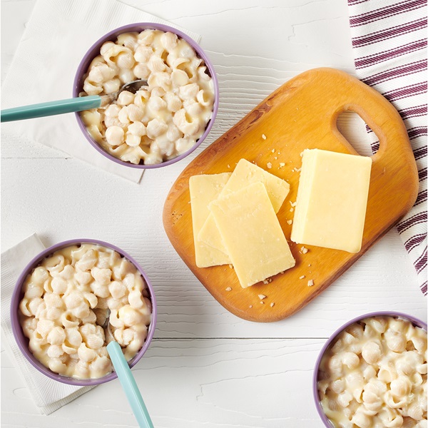 Cheese board with macaroni and cheese